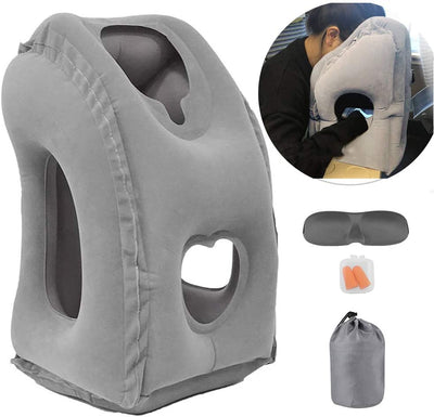 Booster™ Grey Inflatable Travel Pillow