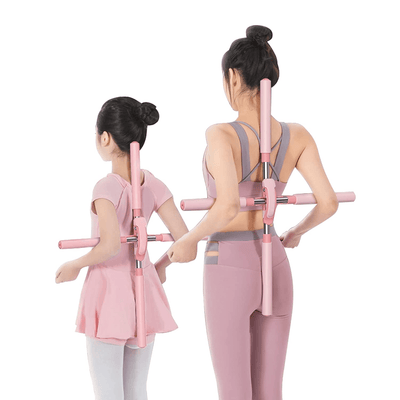 Booster™ Back & Lumbar Support Cushions Pink Yoga Sticks Stretching Tool